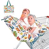 ASDIIT Shopping Cart Cover for Baby and High Chair Cover Restaurant 2 in 1 Universal Grocery Cart Cover for Baby Boy and Baby Girl Perfect Baby Registry Gift