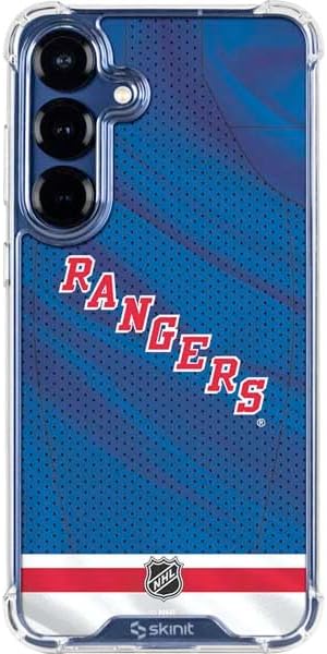 Skinit Clear Phone Case Compatible with Galaxy S25 - Officially Licensed NHL New York Rangers Jersey Design