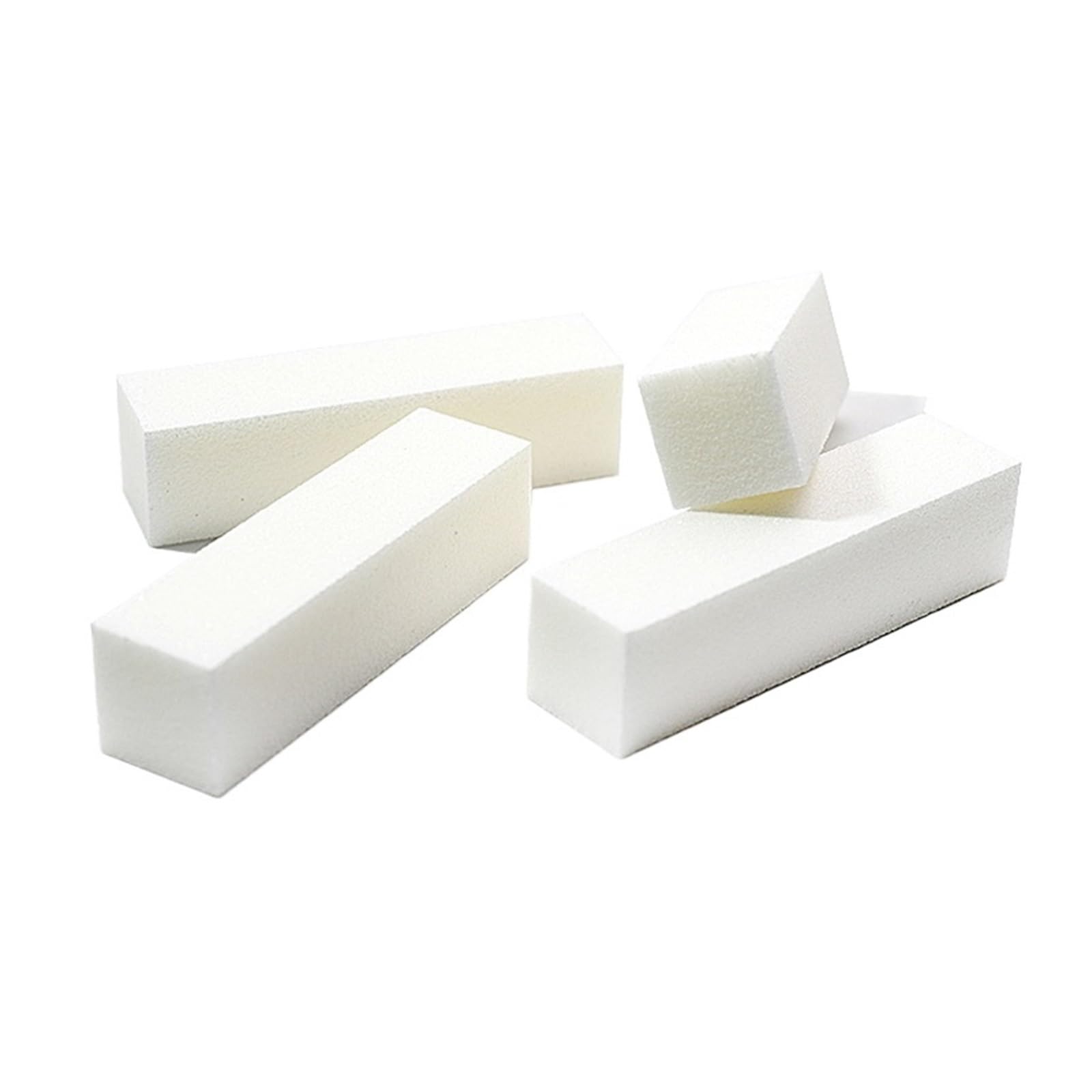5 uds pulido lijado limas de uñas bloque acrílico profesional herramientas 100/180 manicura grano(5 Pcs White)