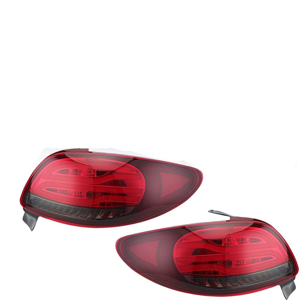 Lampada posteriore fanale posteriore 1 paio di luci posteriori a rosse per Peugeot 206 206CC 2004-2008 con indicatori direzione a dinamici per segnale arresto del freno retromarcia fendinebbia