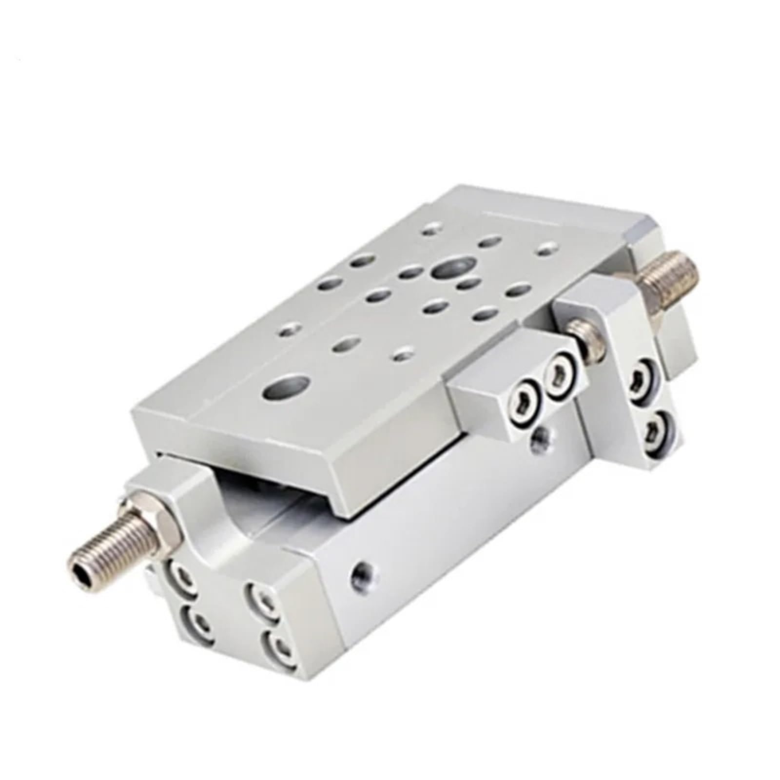 Vérin coulissant compact HLQ6 à roulement linéaire pour guidage pneumatique fluide
