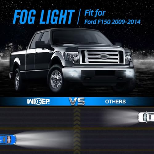 Image of Halogen Fog Light Assembly Kit with Bracket For F150 2009-2014 Ford, 2-Pack
