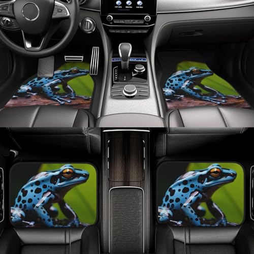 Tapis de sol de voiture imperméables motif grenouille bleue protections auto antidérapantes