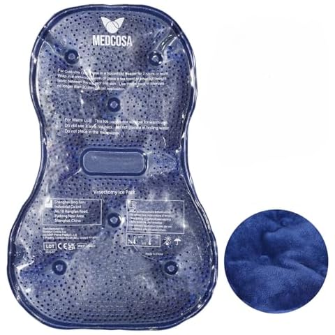 Medcosa Vasectomy Ice Pack - Professional Cold Therapy - Reduces Pain & Swelling After Vasectomies, Hernia or Varicocele Surgery - Reusable for Testicular Injuries Cover