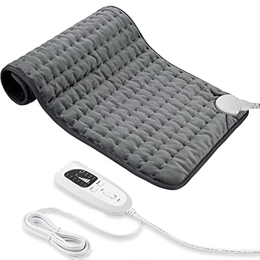 Manta Electrica，Almohadilla TéRmica,Almohadilla De Calefacción EléCtrica Con Apagado AutomáTico Y 6 Temperaturas Almohadilla De Calefacción (Gris Oscuro, 30x60cm) | Ya disponible en tu tienda friki favorita! En mundofriki.es!