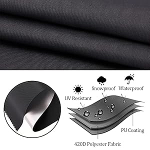 Outdoor bar height dining set cover heavy duty waterproof high top patio dining table cover for rectangular 6 person 60 long bar height dining set  urban country home decor