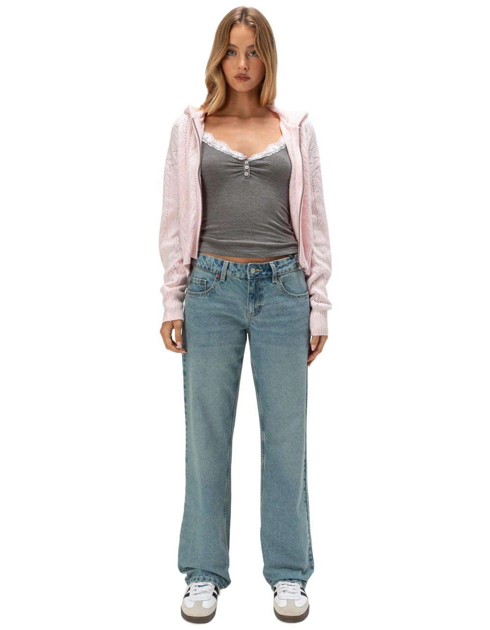 Womens Heart Breaker Loose Straight Jeans