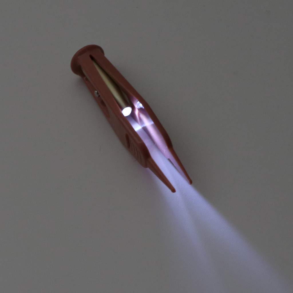 BHUEHSS Pince à épiler propre pour bébé Lampe de poche Dig Booger Clip Nourrissons Nettoyer l'oreille Nez Nombril Pince à épiler de sécurité visible Nettoyage des pinces en toute sécurité