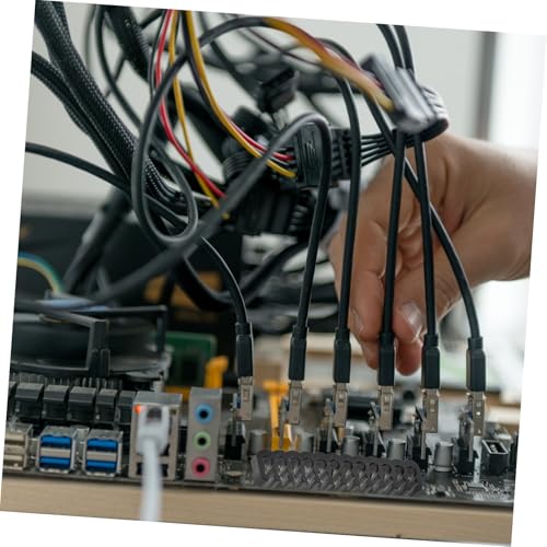 Kit de gestión de cables 24 piezas organizador de cables para sistemas de refrigeración por agua en computadoras, duradero y fácil instalación para espacio de trabajo ordenado miniatura 6