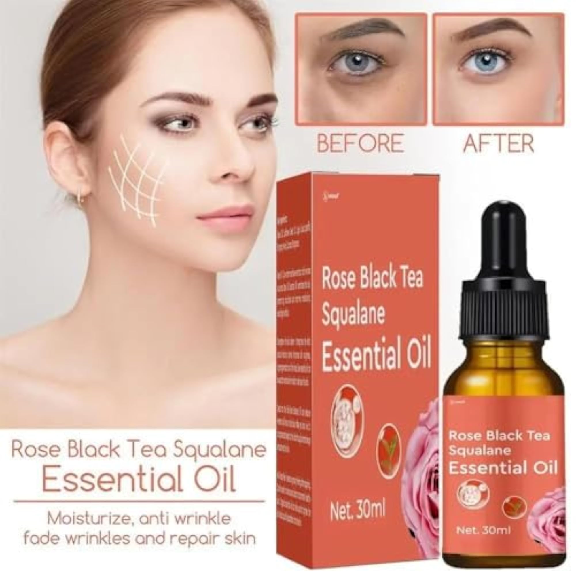 Rose Tea Squalane Essential Oil, Pack of 2 (60ml)