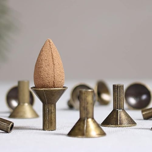 Miniatura 2 de 10 soportes de cono de incienso de metal con forma de filtro, soporte de incienso retro, soporte para quemador de reflujo para casa de té, sala de