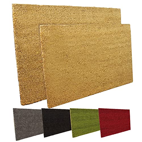 Entrando Fussmatte aus Kokos - optimale Türmatte für den Aussenbereich - rutschfest, wetterfest, für aussen (Natur Braun, 40x60 cm) Cover