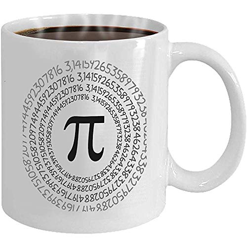 Taza de café símbolo pi número matemático constante irracional c