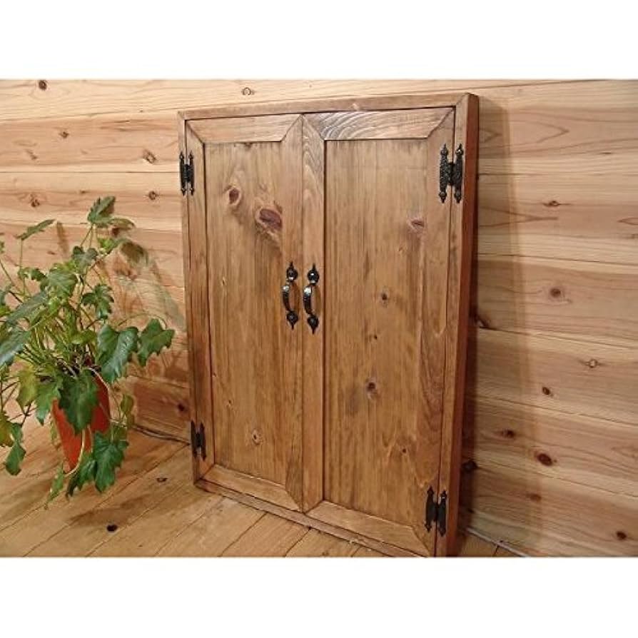 Amazon.co.jp: カフェ窓 ニッチが窓になる木製扉の窓枠