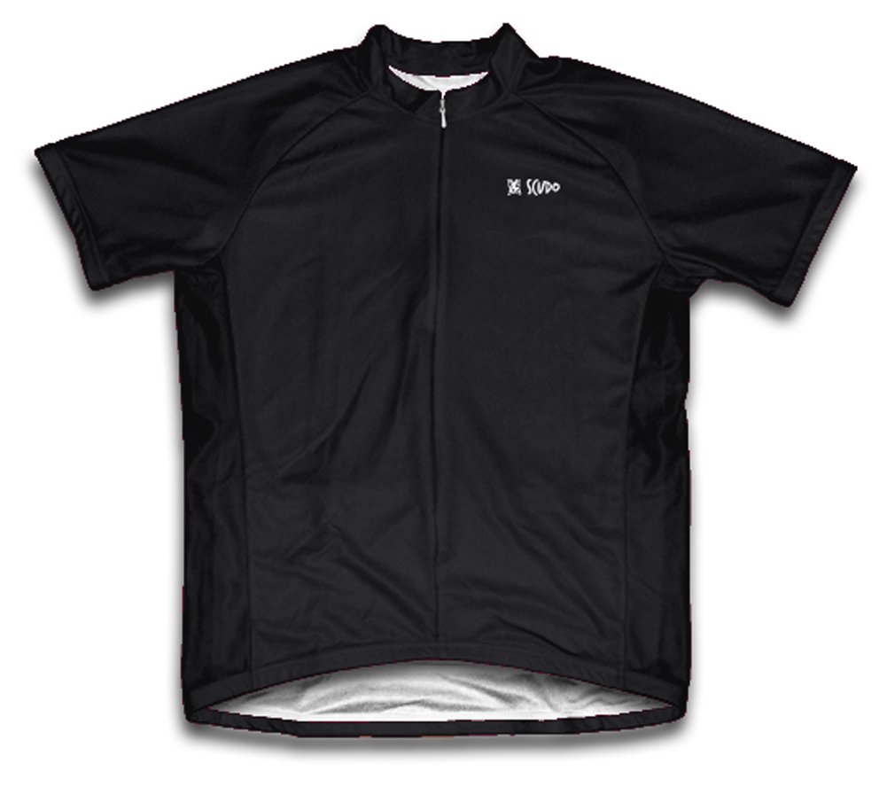ScudoPro Black Short Sleeve Cycling Jersey for Youth - Size M