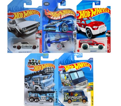 Hot Wheels Utility & Emergency Random 5 Pack