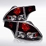 Autozensation Compatible with Honda Civic 4Dr Sedan 2006-2011, Black Housing Clear Lens Tail Lights, L+R Pair Taillight Assembly