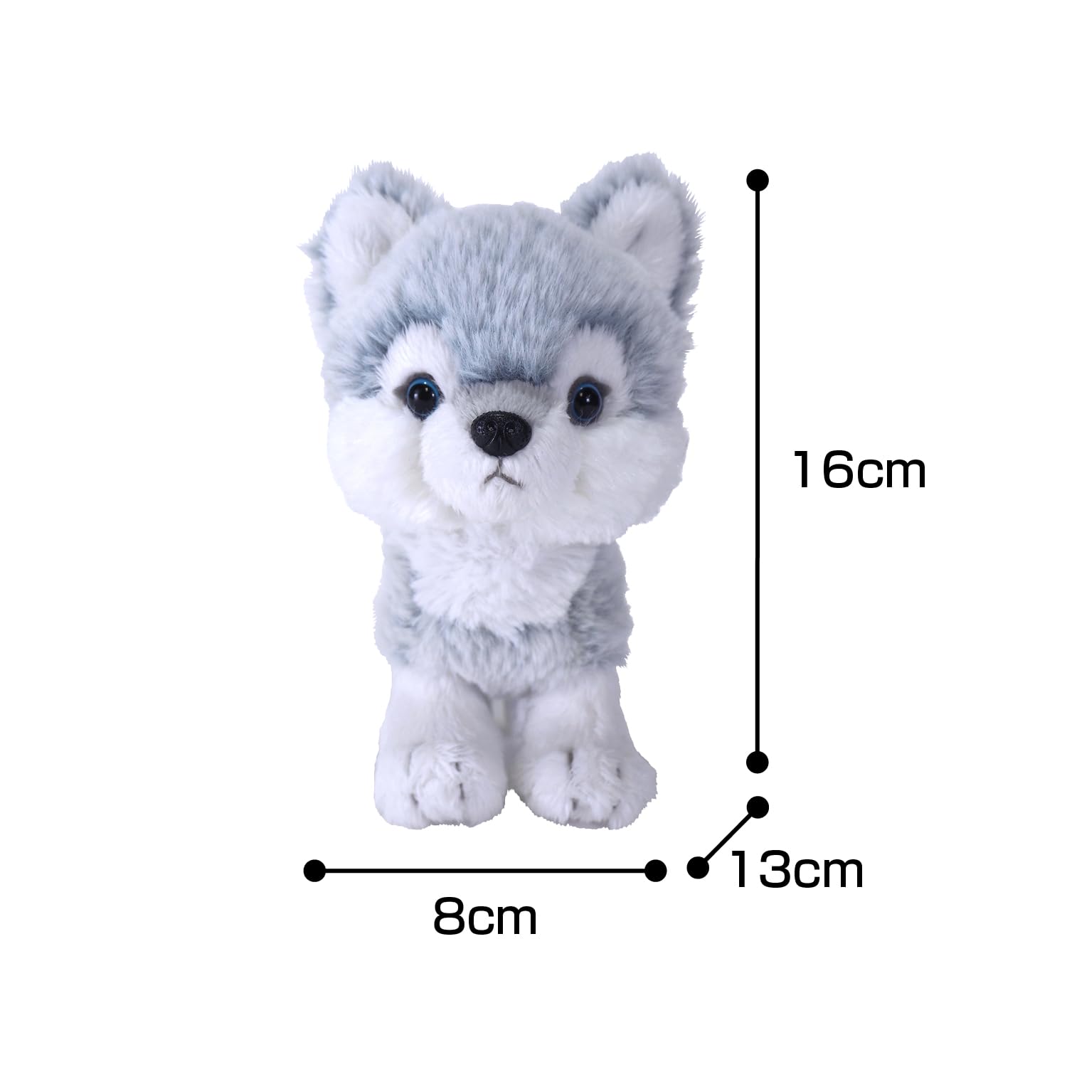 Amazon.co.jp: サンレモン フラッフィーズ オオカミ ブルー S 16×8