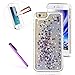 iPhone 6 Plus Quicksand Case, ISADENSER Liquid Quicksand Bling Adorable flowing Floating Moving Shine Glitter Transparent Crystal Hard PC Case For iPhone 6s Plus/iPhone 6 Plus-Star(Silver)