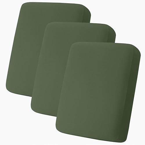 Miniatura 14 de hyha Fundas de cojín de sofá estampadas, fundas de sofá florales lavables para sofá de 3 cojines, fundas de cojín elásticas con patrón de Rojo y