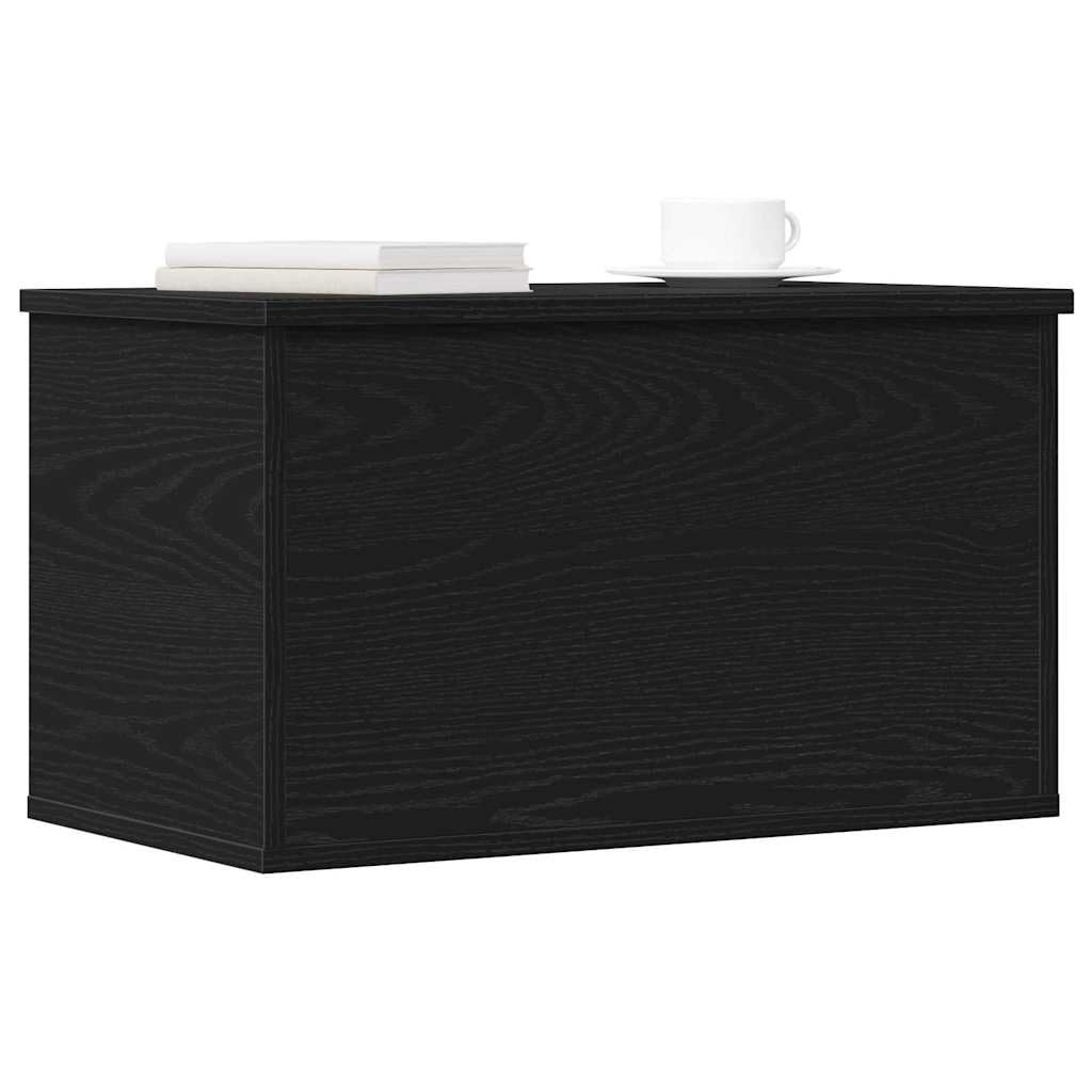 vidaXL Storage Box Black Oak 60 x 35 x 35 cm Engineered Wood, Living Room Storage, Rectangular Chest, Modern Organizer Box, Ample Space, Home Solution, Clutter-Free Utility