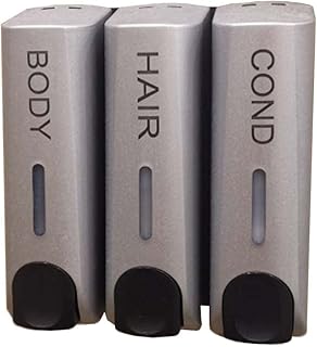 Wall Mounted Soap Dispenser, 3PCS 350ml Bathroom Shower Gel Liquid Shampoo Dispenser for Hotel, Office, Home