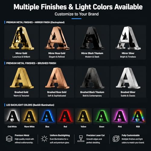 Image of Custom LED Backlit Business Sign, Reverse Channel Logo for Storefront