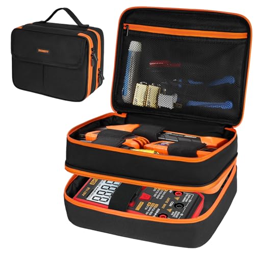 Carrying Case Compatible with Klein Tools ET310 AC Circuit Breaker Finder,GFCI Outlet and Electrical Test Kit,Circuit kit Tools Bag Fits for Digital Multimeter,Clamp Meter and klein Electrician Tools