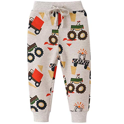 Boys Pants 2-3 Years Baby Boy's Jogger Pants Dinosaur Car Animal Print Drawstring Elastic Sweatpants