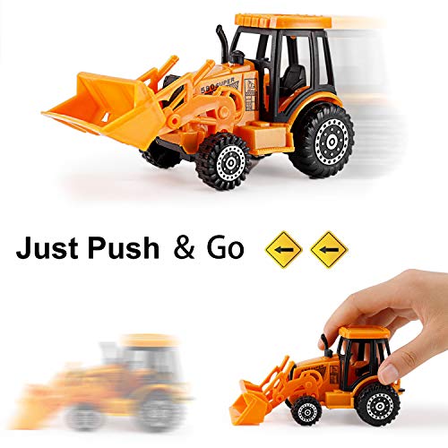 image for Liberty Imports Construction Vehicles Kids Toys - 4 Pieces Mini Car Di