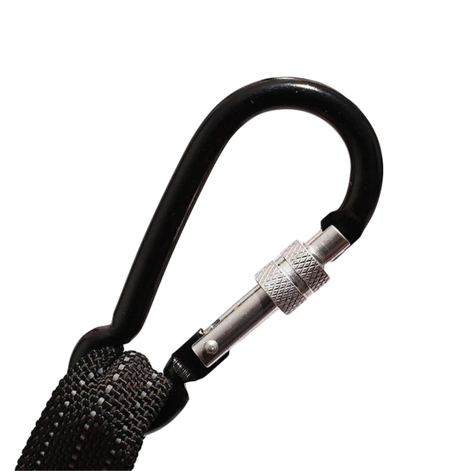 Cuerda de seguridad anticaída, herramienta sujeción elástica con gancho mosquetón, accesorios trabajo aéreo for escalada, 6 uds Para Herramientas(Black)