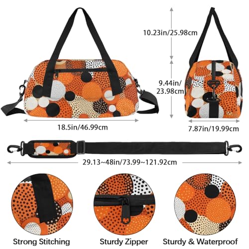 Pattern With Dots Kids Duffle Bag Boys Girls Small Sport Dance Gym Bag for Overnight Travel Weekender Carry On4