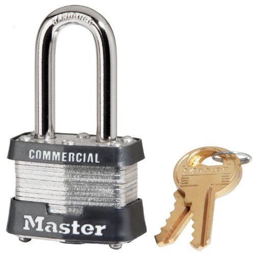 Master Lock 3KALF 0344#3 Long Shackle Laminated Padlock, 1-1/2