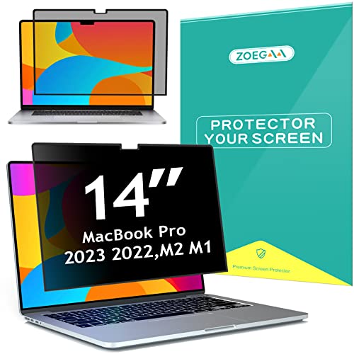 ZOEGAA MacBook Pro 14 Privacy Screen, Privacy Screen Compatible with MacBook Pro 14 inch 2021-2021,(A2442/A2779, M1/M2), Removable Anti Blue Light Privacy Screen for MacBook Pro 14.2"