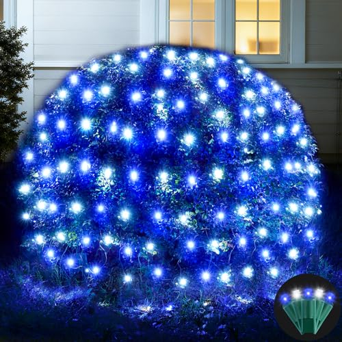 Filet lumineux de Noël pour décorer facilement les buissons et les grands arbustes