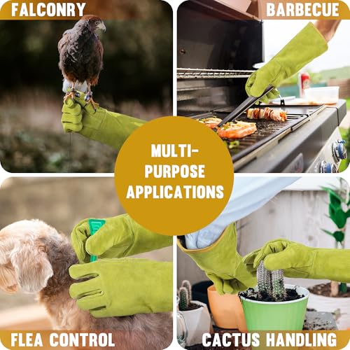 Image of HANDLANDY Animal Handling Gloves, Bite-Proof, Scratch-Resistant, Pet Gloves for Dogs, Cats, Falconry, Gardening