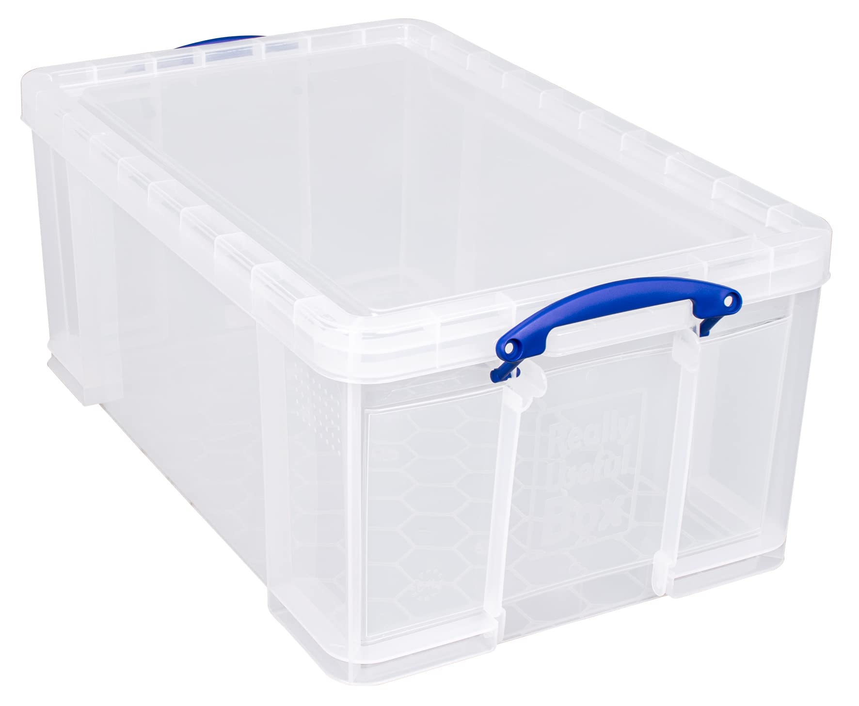 Really Useful Plastic Storage Box 64 Litre Open Fronted Clear