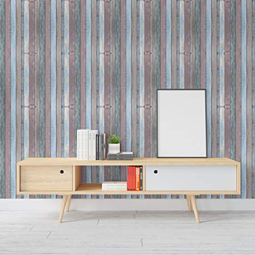 Image of DWELLSINDIA Verticle Wood Self Adhesive Wallpaper Waterproof, Scratch Resistant, Laminated 41x244 CM