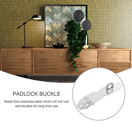 Image of Cabinet Door Lock 20pcs Stainless Steel Padlock Hasp Heavy Duty Hasp and Staple Padlock Staple Clasp for Door Window Cabints 2 inches Hasp Lock