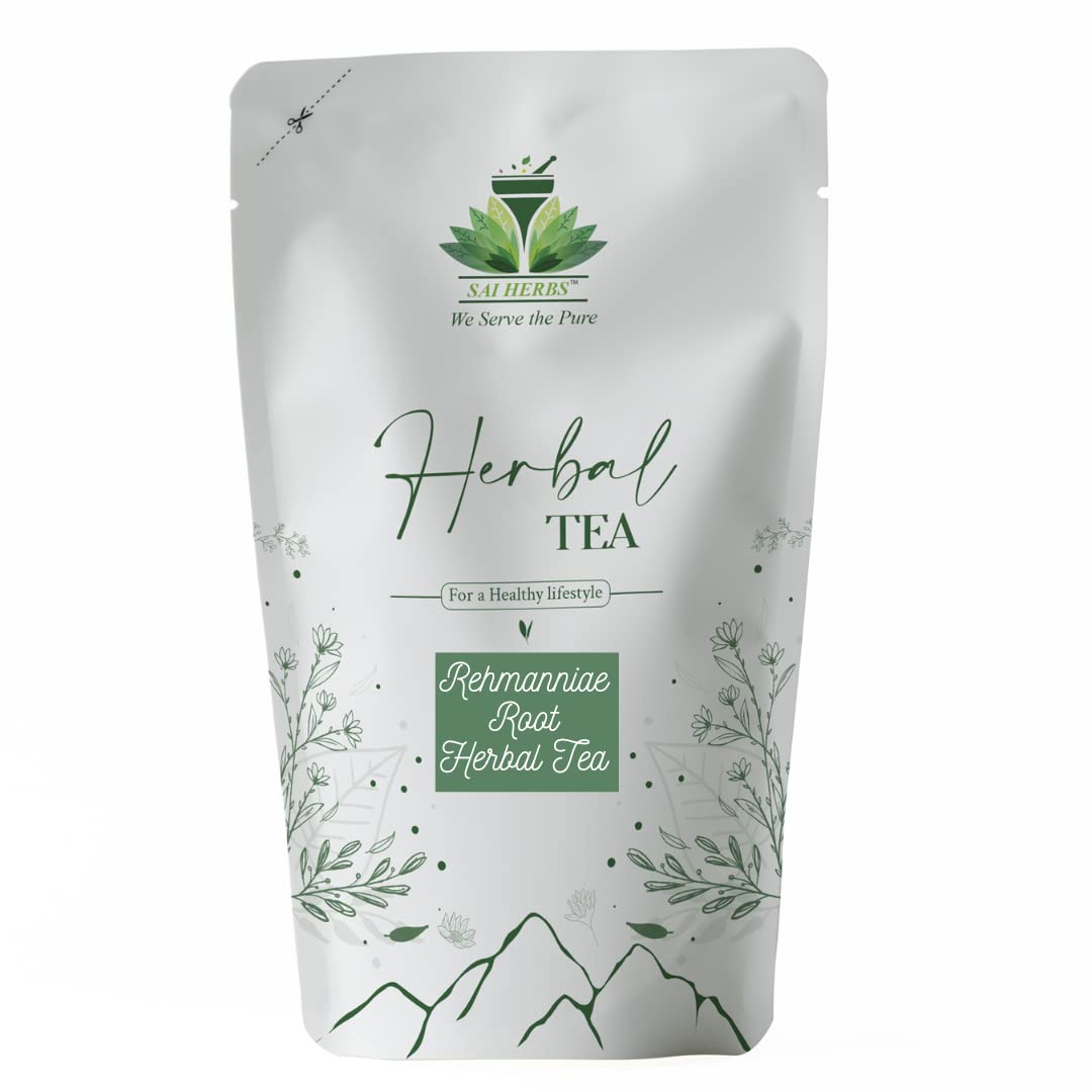 SAI HERBS Rehmanniae Root Herbal Tea - Sheng Di Huang - Rehmannia Glutinosa - Luxury Tea - Pure & Natural (50 Grams)