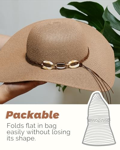 Sombrero de Playa para Mujer con Ala Ancha y Protección UV miniatura 7