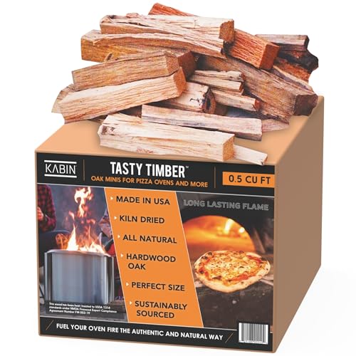 KABIN Tasty Timber - 11 LBS Kiln-Dried Oak Minis for Pizza Ovens & More - Made in USA, All-Natural...