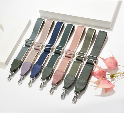 Image of Purse Straps Replacement Crossbody, Universal Wide Shoulder Strap for Bags Adjustable Straps for Handbags (Silvery Hardware)