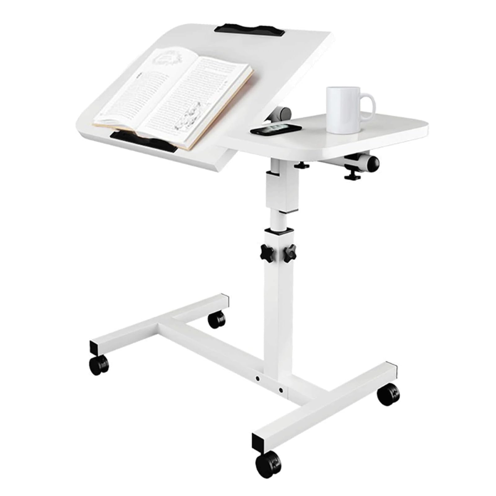 Table de lit inclinable avec roulettes pour travailler confortablement chez soi