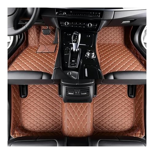 Tapis de sol voiture en cuir pour Land Rover Discovery Sport 2015-2017 marron