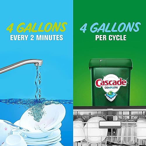 Image of Cascade Complete Dishwasher Pods, Dishwasher Detergent, Lemon Scent ActionPacs, Cleaning Supplies, 78 Count