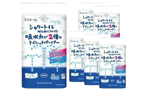 エリエール シャワートイレ 吸収力が2倍のトイレットペーパー 12ロール×3セット トイレ 日用品 消耗品 備蓄 防災 静岡 静岡県 島田市