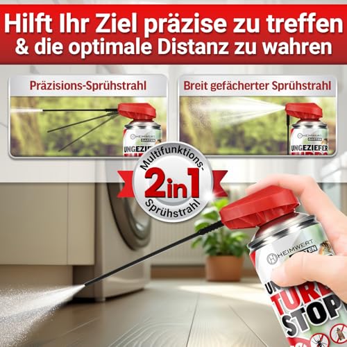 HEIMWERT Insektenspray Akut gegen Ungeziefer – Sofortige Wirkung mit Langzeitschutz gegen Ameisen, Mücken, Fliegen, Silberfische, Spinnen uvam - Spray Mittel für Wohnung + Garten 600 ml (600ml)