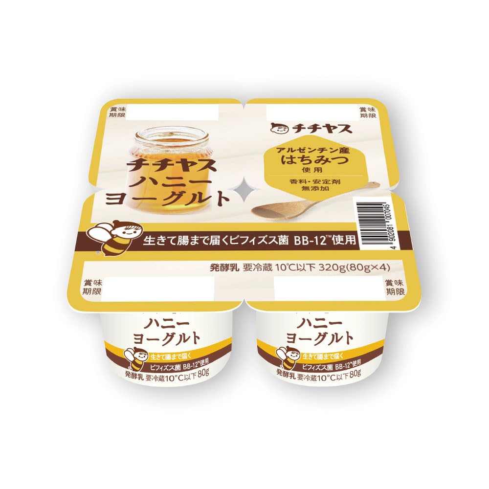 Amazon.co.jp: [冷蔵] チチヤス ハニーヨーグルト 80g 4個 : 食品 