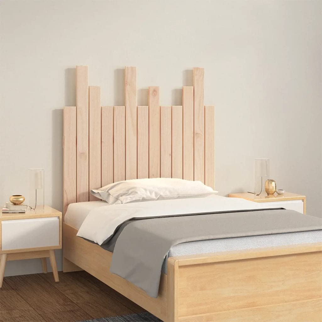 824803 Testiera da Parete 82,5x3x80 cm in Legno Massello di Pino Testata in Legno,Testata Letto Matrimoniale Muebles Dormitorio Spalliera Letto Testiere per Letto Matrimoniale